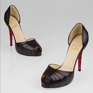 Christian Louboutin black nappa leather Armadillo